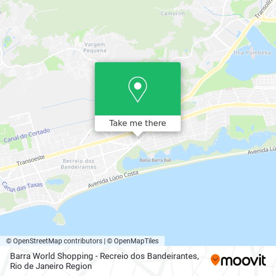 Mapa Barra World Shopping - Recreio dos Bandeirantes