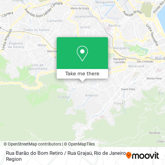 Mapa Rua Barão do Bom Retiro / Rua Grajaú