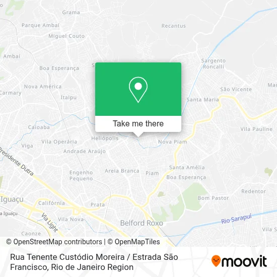 Rua Tenente Custódio Moreira / Estrada São Francisco map