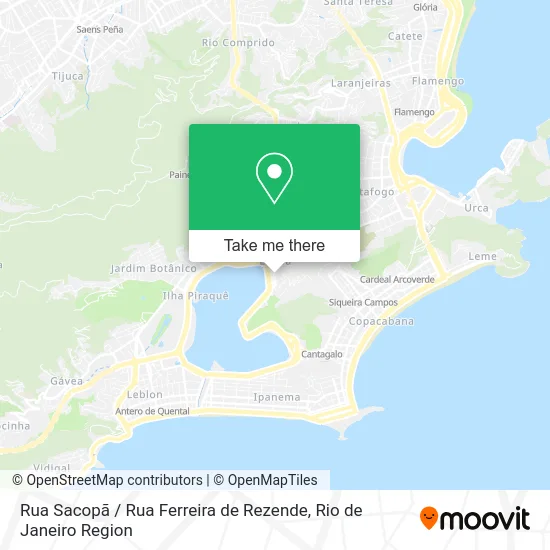 Rua Sacopã / Rua Ferreira de Rezende map