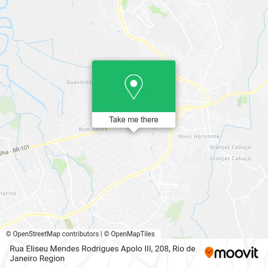 Rua Eliseu Mendes Rodrigues Apolo III, 208 map