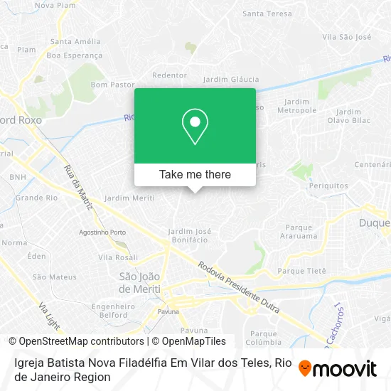 Igreja Batista Nova Filadélfia Em Vilar dos Teles map