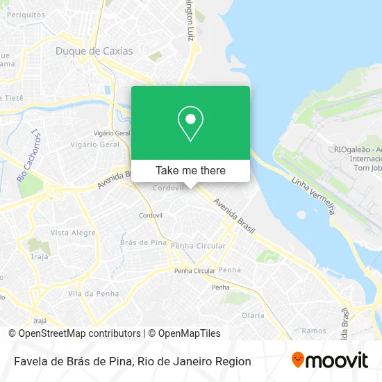 Favela de Brás de Pina map