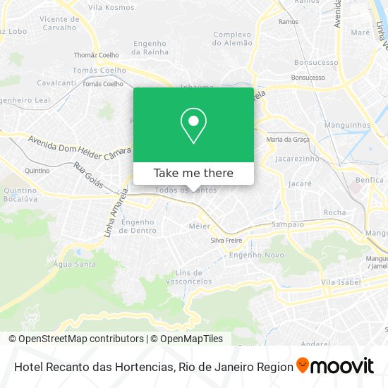 Mapa Hotel Recanto das Hortencias