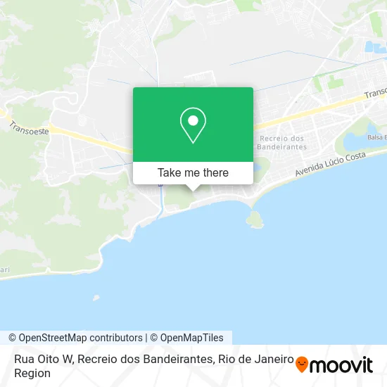 Rua Oito W, Recreio dos Bandeirantes map