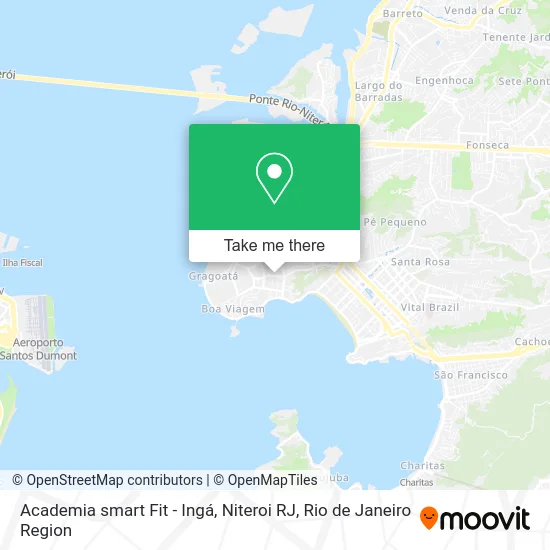 Academia smart Fit - Ingá, Niteroi RJ map