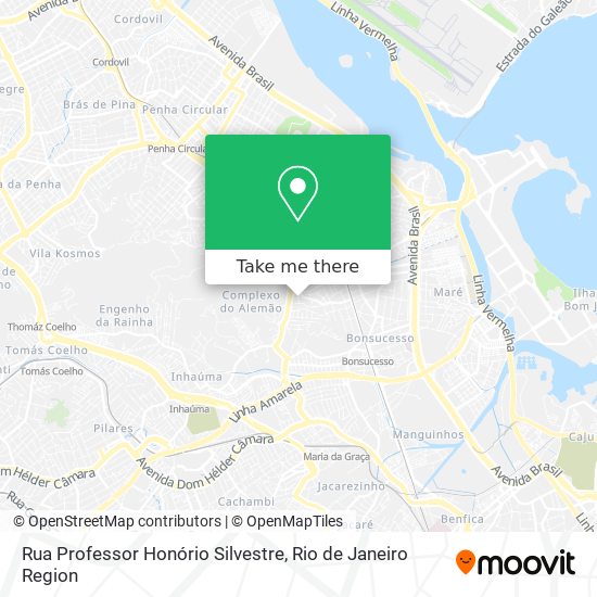 Mapa Rua Professor Honório Silvestre