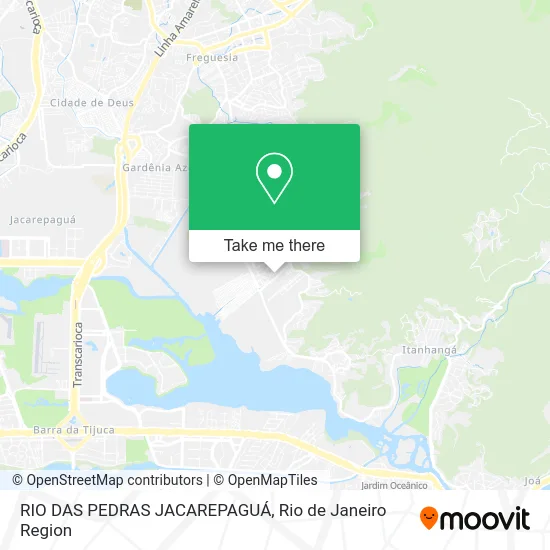 RIO DAS PEDRAS JACAREPAGUÁ map