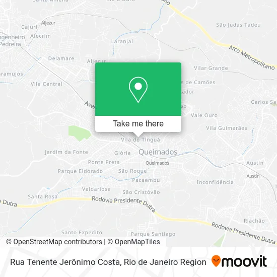 Rua Tenente Jerônimo Costa map