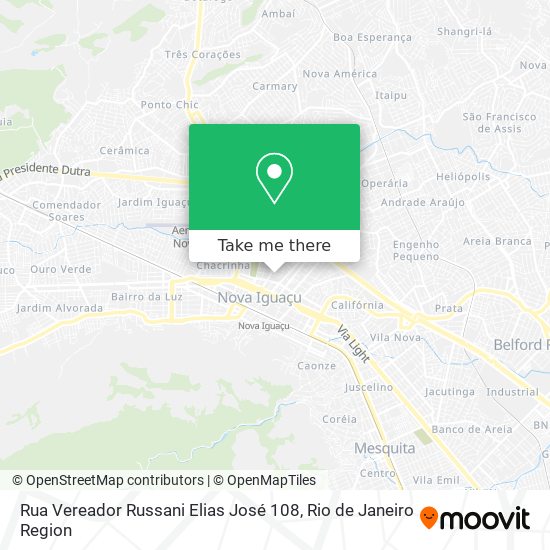 How to get to Rua Vereador Russani Elias José 108 in Nova Iguaçu by Bus or  Train?