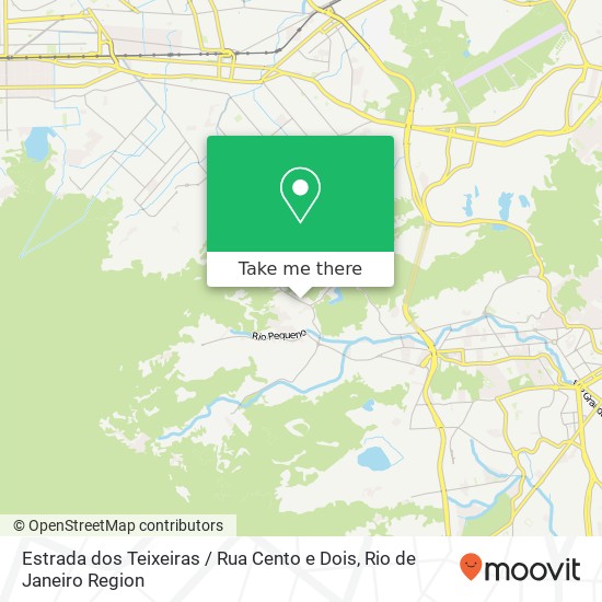 Mapa Estrada dos Teixeiras / Rua Cento e Dois