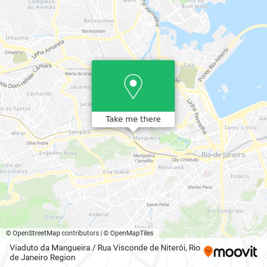Mapa Viaduto da Mangueira / Rua Visconde de Niterói