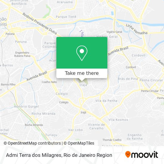 Admi Terra dos Milagres map