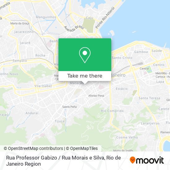 Mapa Rua Professor Gabizo / Rua Morais e Silva
