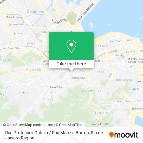 Mapa Rua Professor Gabizo / Rua Mariz e Barros