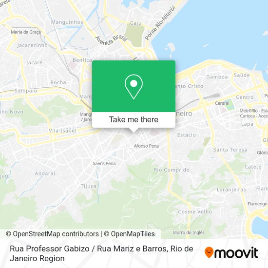 Rua Professor Gabizo / Rua Mariz e Barros map