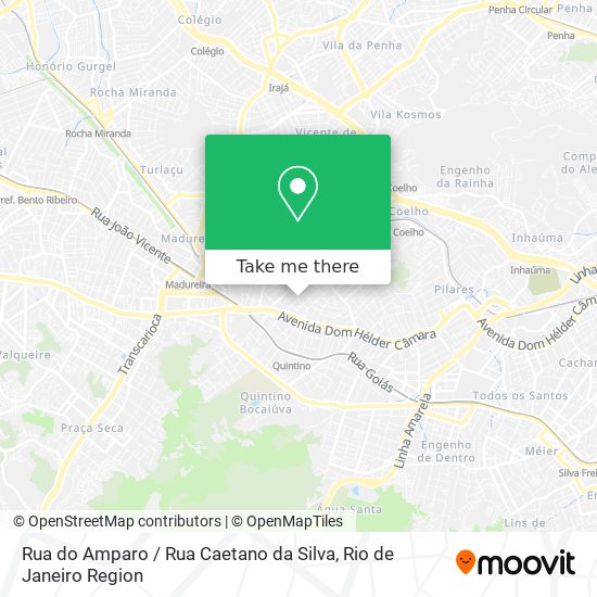 Mapa Rua do Amparo / Rua Caetano da Silva