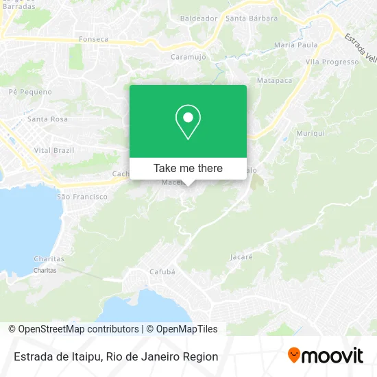 Estrada de Itaipu map