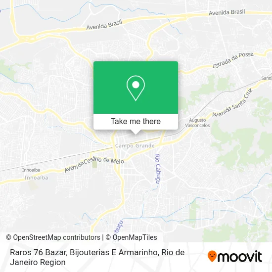 Raros 76 Bazar, Bijouterias E Armarinho map