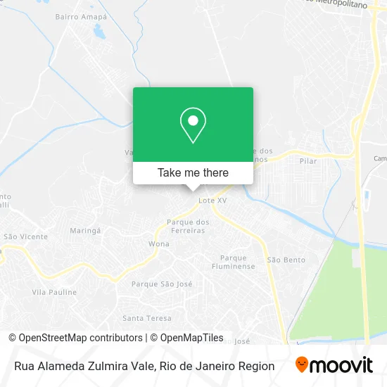 Rua Alameda Zulmira Vale map