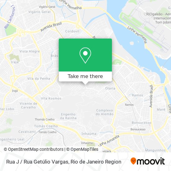 Mapa Rua J / Rua Getúlio Vargas