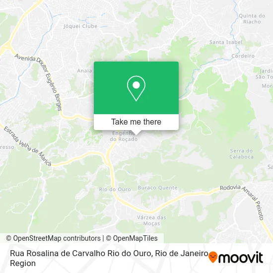 Rua Rosalina de Carvalho Rio do Ouro map
