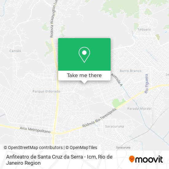 Mapa Anfiteatro de Santa Cruz da Serra - Icm
