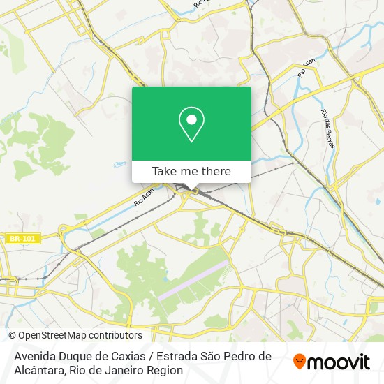 Avenida Duque de Caxias / Estrada São Pedro de Alcântara map