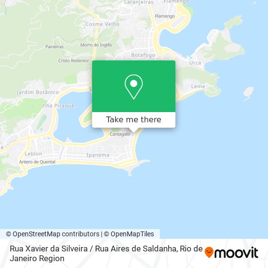 Mapa Rua Xavier da Silveira / Rua Aires de Saldanha