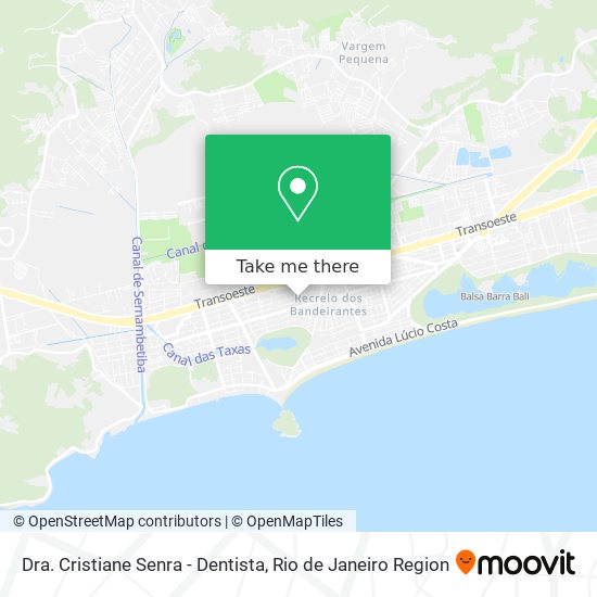 Mapa Dra. Cristiane Senra - Dentista