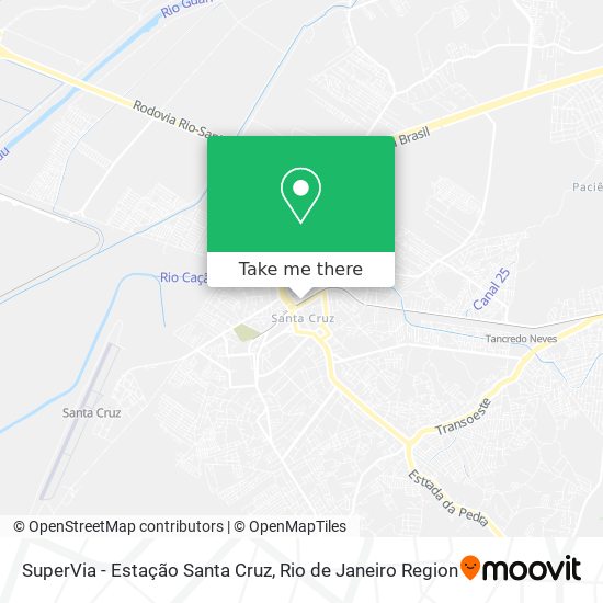 SuperVia - Estação Santa Cruz map