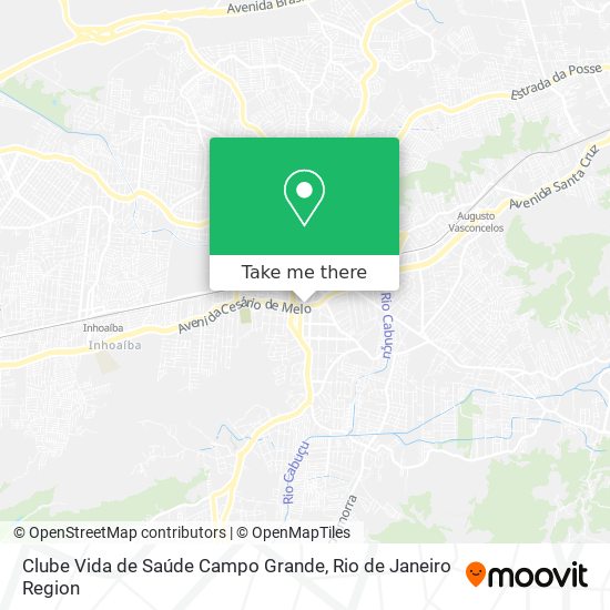 Clube Vida de Saúde Campo Grande map