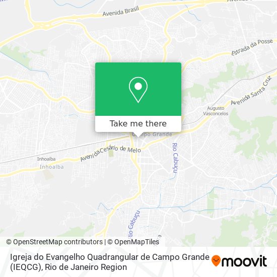 Mapa Igreja do Evangelho Quadrangular de Campo Grande (IEQCG)