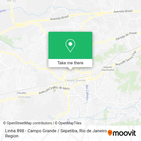 Linha 898 - Campo Grande / Sepetiba map