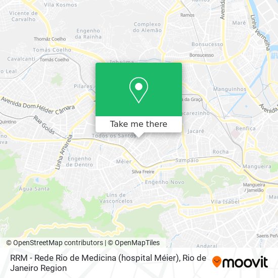 Mapa RRM - Rede Rio de Medicina (hospital Méier)