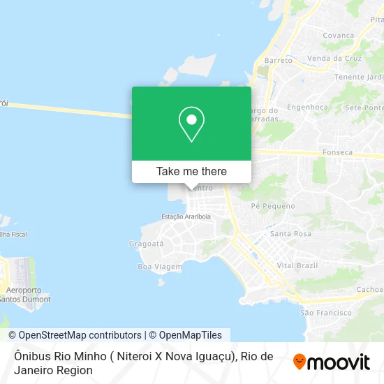Mapa Ônibus Rio Minho ( Niteroi X Nova Iguaçu)
