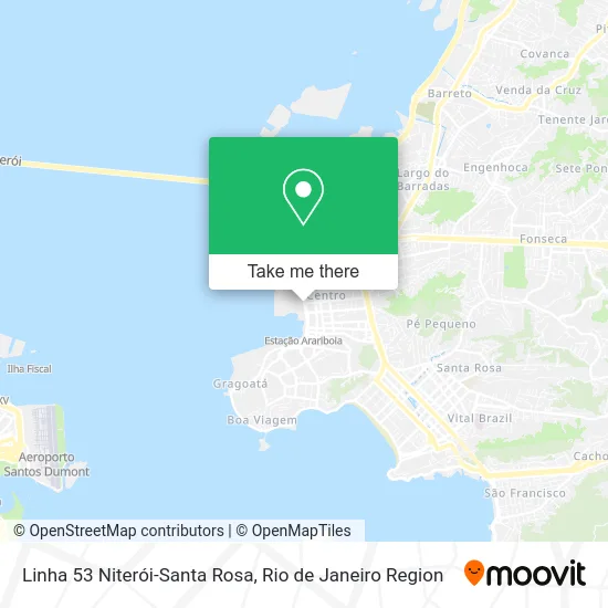 Linha 53 Niterói-Santa Rosa map