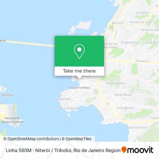 Mapa Linha 580M - Niterói / Tribobó