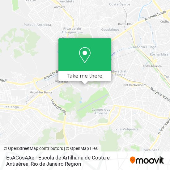 EsACosAAe - Escola de Artilharia de Costa e Antiaérea map