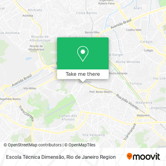 Mapa Escola Técnica Dimensão