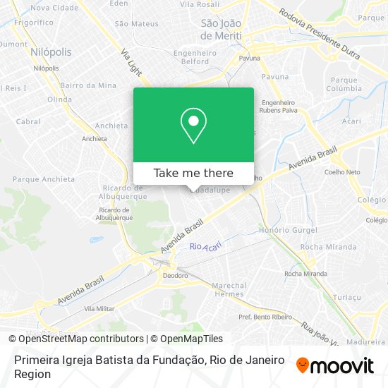 Primeira Igreja Batista da Fundação map