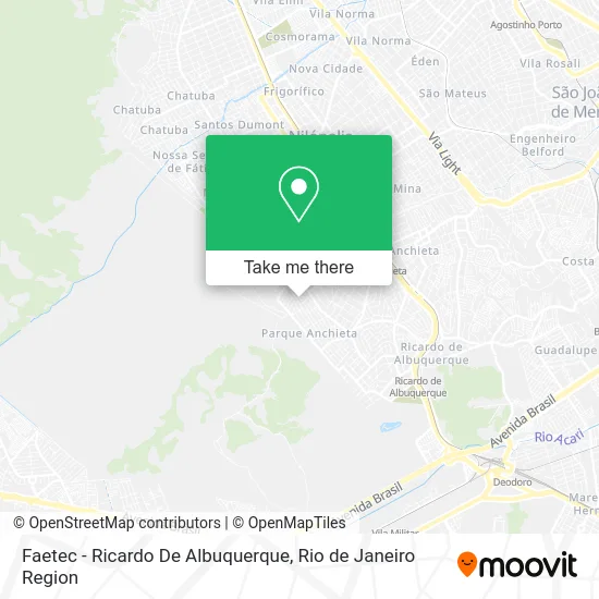 Faetec - Ricardo De Albuquerque map