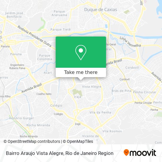 Bairro Araujo Vista Alegre map