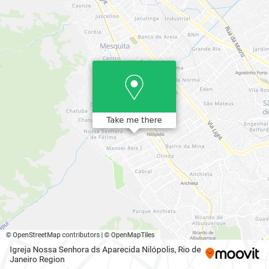 Igreja Nossa Senhora ds Aparecida Nilópolis map