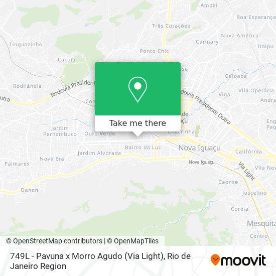 Mapa 749L - Pavuna x Morro Agudo (Via Light)