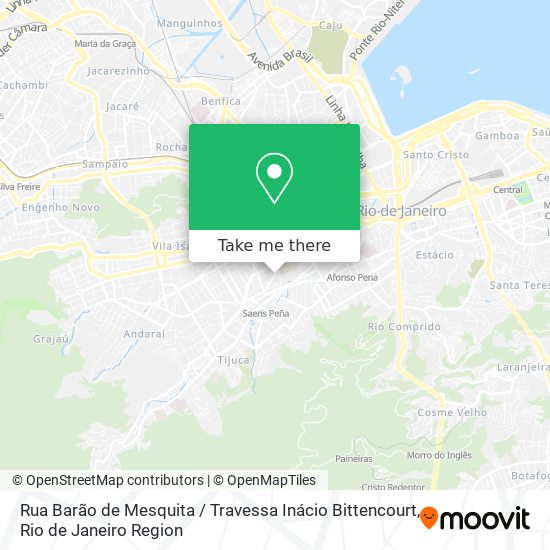 Mapa Rua Barão de Mesquita / Travessa Inácio Bittencourt