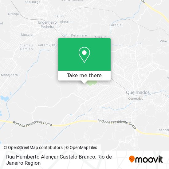 Mapa Rua Humberto Alençar Castelo Branco