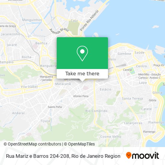 Mapa Rua Mariz e Barros 204-208