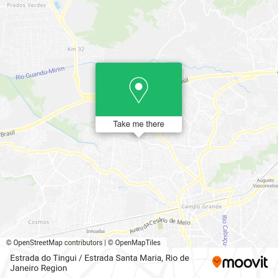 Estrada do Tingui / Estrada Santa Maria map