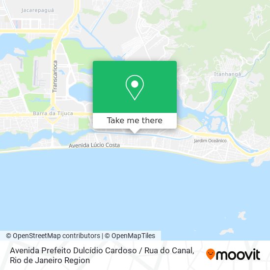 Mapa Avenida Prefeito Dulcídio Cardoso / Rua do Canal